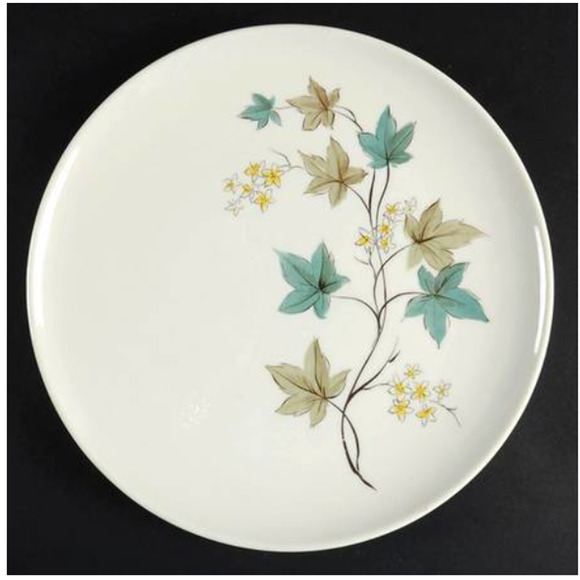 Vtg Bread & Butter Plates Woodbine by Syracuse Carefree Fine China 1960's set/4 - Picture 4 of 6